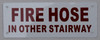 FIRE Hose in Other Stairway Sign
