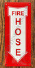 FIRE Hose  Safety Sign Arrow Down