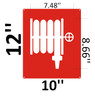 FIRE HOSE SYMBOL sign 10x12 Red Reflective !!!