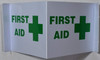 First AID 3D  Compliance Sign Projection  Compliance Sign/First AID  Compliance Sign Hallway  Compliance Sign -Les Deux cotes line