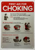 FIRST AID FOR CHOKING SIGN