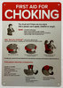FIRST AID FOR CHOKING  Safety Sign