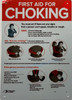 FIRST AID FOR CHOKING SIGN- Resturant choking sign