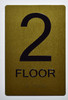 Floor 2 Signage- 2ND Floor Signage- Antique Brass Gold The Sensation line