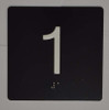 elevator floor 1 sign elevator jamb plate 1 black
