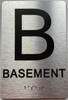 Floor number Signage with Raised letters/Image & Grade 2 Braille - Includes Red Adhesive pad for Easy Installation - The park Ave Line (Basement)