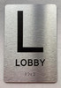 Floor number Signage with Raised letters/Image & Grade 2 Braille - Includes Red Adhesive pad for Easy Installation - The park Ave Line (Lobby Floor)
