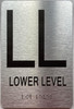 Floor number  with Raised letters/Image & Grade 2 Braille - Includes Red Adhesive pad for Easy Installation - The park Ave Line (Lower Level)