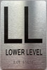 Floor number Signage with Raised letters/Image & Grade 2 Braille - Includes Red Adhesive pad for Easy Installation - The park Ave Line (Lower Level)