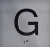 GROUND Elevator Jamb Plate  (LOBBY ELEVATOR JAMB) With Braille and raised number-Elevator floor number  (SILVER)