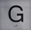GROUND Elevator Jamb Plate sign (LOBBY ELEVATOR JAMB) With Braille and raised number-Elevator floor number sign (SILVER)