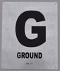 Ground Floor Sign- Floor Number Sign- Tactile Touch Braille Sign - The Sensation line