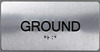 Ground Floor  Safety Sign Silver-Tactile Touch Braille  Safety Sign - The Sensation line