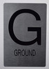 Ground Floor Signage Silver-Tactile Touch Braille Signage - The Sensation line