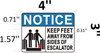 Keep Feet Away From Sides Of Escalator  Safety Sign