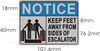 Keep FEET Away from Sides of Escalator Sign