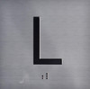 L Floor Elevator Jamb Plate Signage Raised Letters & Grade 2 Braille - Includes Red Adhesive Pad For Easy Installation -Tacticle Signage - The Sensation Line