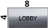 Lobby Floor Number Signage Silver-Tactile Touch Braille Signage - The Sensation line