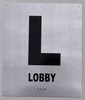 Lobby Floor Number Sign- Tactile Touch Braille Sign - The Sensation line