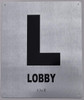 Lobby Floor Number  Safety Sign- Tactile Touch Braille  Safety Sign - The Sensation line