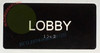 LOBBY FLOOR  Safety Sign Braille  Safety Sign with Raised Tactile Graphics and Letters -The Sensation line