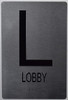 Lobby Floor  Safety Sign Silver - Tactile Touch Braille  Safety Sign - The Sensation line