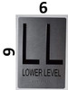 Lower Level Floor Number Sign-Tactile Touch Braille Sign - The Sensation line