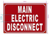 Main electric disconnect sign