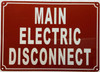 Main electric disconnect Signage