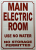 MAIN ELECTRIC ROOM Sign