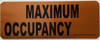 MAXIMUM OCCUPANCY SIGN - The Gold Mountain Line