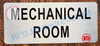 Mechanical Room  Safety Sign