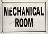 Mechanical Room  Safety Sign - Napoli Argento Line