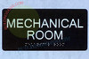 MECHANICAL ROOM  Safety Sign Braille  Safety Sign with Raised Tactile Graphics and Letters -The Sensation line
