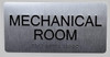Mechanical Room Signage Silver-Tactile Touch Braille Signage - The Sensation line