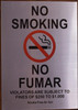 NO Smoking English/Spanish Signage Smoke Free act