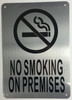 No Smoking On Premises  Safety Sign Potere D'Argento Line