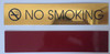 NO Smoking Sign - Gold Background with SELF Adhesive Sticker for Indoor USE