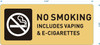 No Smoking Sign - No Smoking No Vaping Signs for Business - Includes Adhesive Strips for Easy Installation- Brushed Metal No Smoking Sign - The Gold Mountain Line