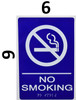 No Smoking Sign - with Braille and Raised Letters Sign - The Sensation Line