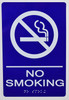 No Smoking Signage - with Braille and Raised Letters Signage - The Sensation Line
