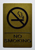 NO Smoking Signage Antique Brass Gold The Sensation line