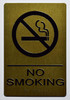 NO Smoking  Safety Sign Antique Brass Gold The Sensation line