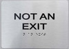 NOT an EXIT Braille  with Raised Tactile Graphics and Letters - The Sensation line