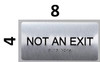 NOT an EXIT Sign Silver-Tactile Touch Braille Sign - The Sensation line