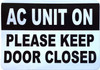 Notice Controlled Enviroment Keep Door Closed Decal Sticker Signage - Double Sided For Window Door