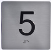 elevator floor 5 sign jamb plate 5 sign nyc