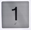 elevator floor 1 sign jamb plate floor 1 sign silver