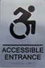 NYC Accessible Entrance  Braille  with Raised Tactile Graphics and Letters - The Sensation line