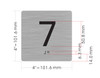 ada elevator floor 7 sign silver jamb plate floor 7 sign silver